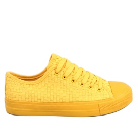 BM Baskets unicolores jaune Sears