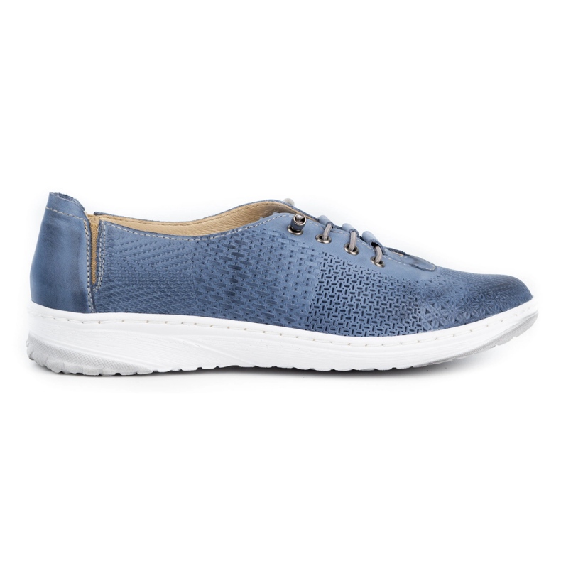 WASAK Chaussures femme sneakers en cuir 0625W bleu