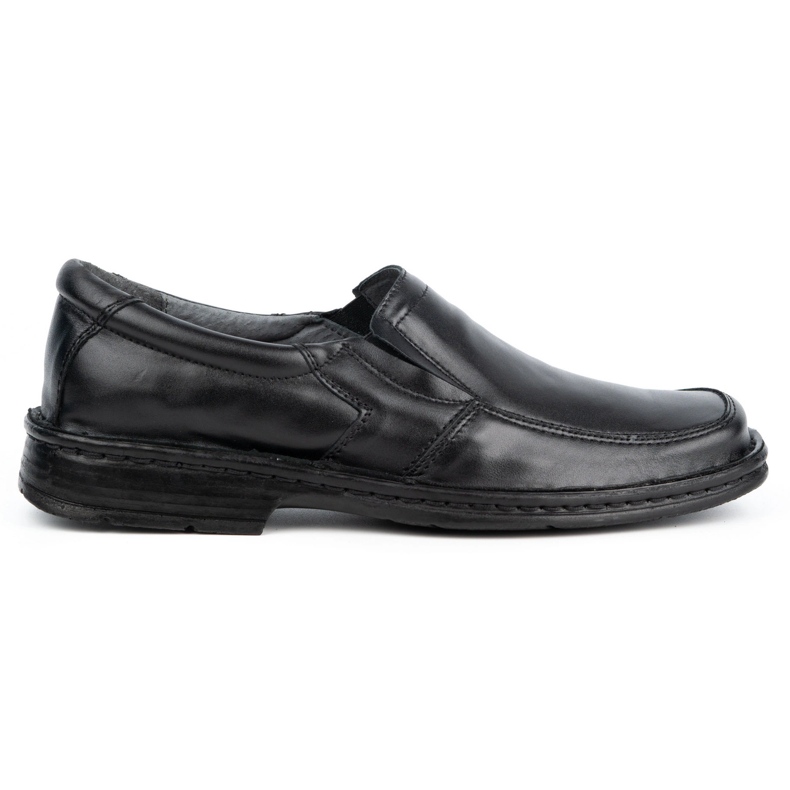 WASAK Chaussures à enfiler en cuir pour hommes 0114W noir le noir