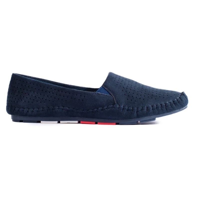 Mocassins ajourés Shelovet bleu marine femme