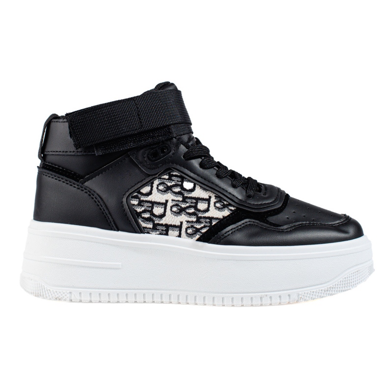 Baskets à plateforme haute Shelovet pour femmes le noir