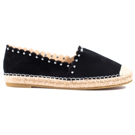 Espadrilles noires Vinceza, femmes