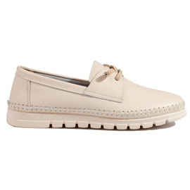 Chaussures Vinceza en cuir beige Chaussures Vinceza en cuir beige