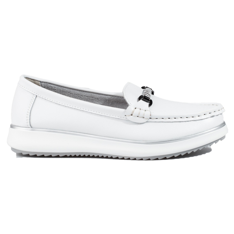 Mocassins classiques en cuir pour femmes Vinceza blanc blanche Mocassins classiques en cuir pour femmes Vinceza blanc blanche