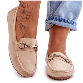 FC3 Mocassins en daim classiques avec ornements Arla beiges