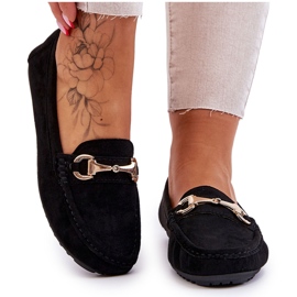FC3 Mocassins en daim ornés Arla noirs classiques le noir
