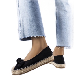 Espadrilles noires à nœud Dorothée