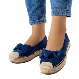 Espadrilles marine à nœud Dorothée bleu