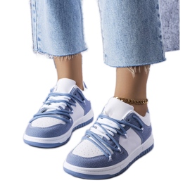 Baskets femme bleues blanche