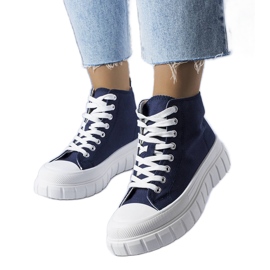 Baskets montantes bleu marine Couet