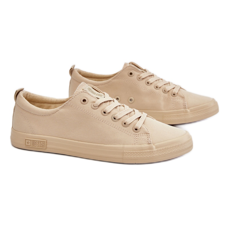 Baskets Basses Lisses Femme Big Star LL274061 Beige