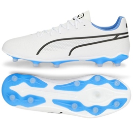 Puma King Pro Fg M 107099 01 chaussures de football blanc blanc