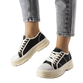 Baskets à plateforme noires de Nichole le noir