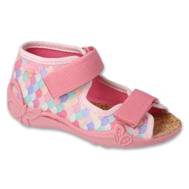Befado chaussons enfant avec semelle intérieure en liège 343P003 rose