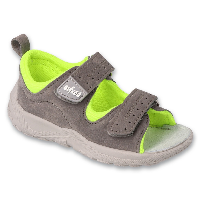 Befado Béfado Sandals Insert en cuir pour enfants 721p006 Gray-Neon gris Befado Béfado Sandals Insert en cuir pour enfants 721p006 Gray-Neon gris