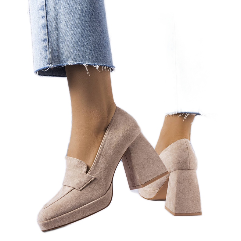 Vinceza Talons hauts beiges de Vincez