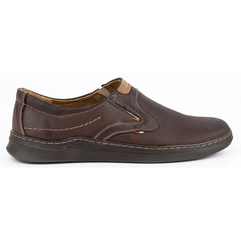 Olivier Chaussures à enfiler décontractées en cuir pour hommes 284GT marron brun Olivier Chaussures à enfiler décontractées en cuir pour hommes 284GT marron brun