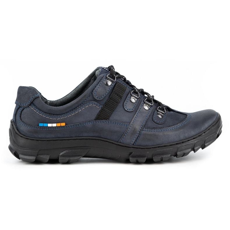Olivier Chaussures trekking cuir homme 213GT bleu marine