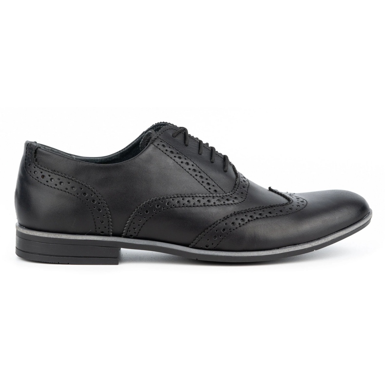 Olivier Chaussures habillées en cuir Brogues 306GT noir le noir