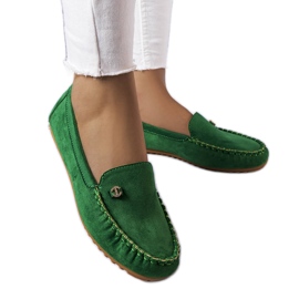 BM Mocassins verts avec semelle intérieure en cuir de chez Verrill
