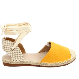 BM Romina Espadrilles jaunes à nouer à la cheville BM Romina Espadrilles jaunes à nouer à la cheville
