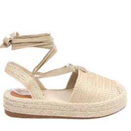 BM Sandales femme espadrilles Seila Gold d'or BM Sandales femme espadrilles Seila Gold d'or