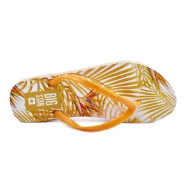 Tongs à la mode pour femmes Big Star LL274819 Jaune