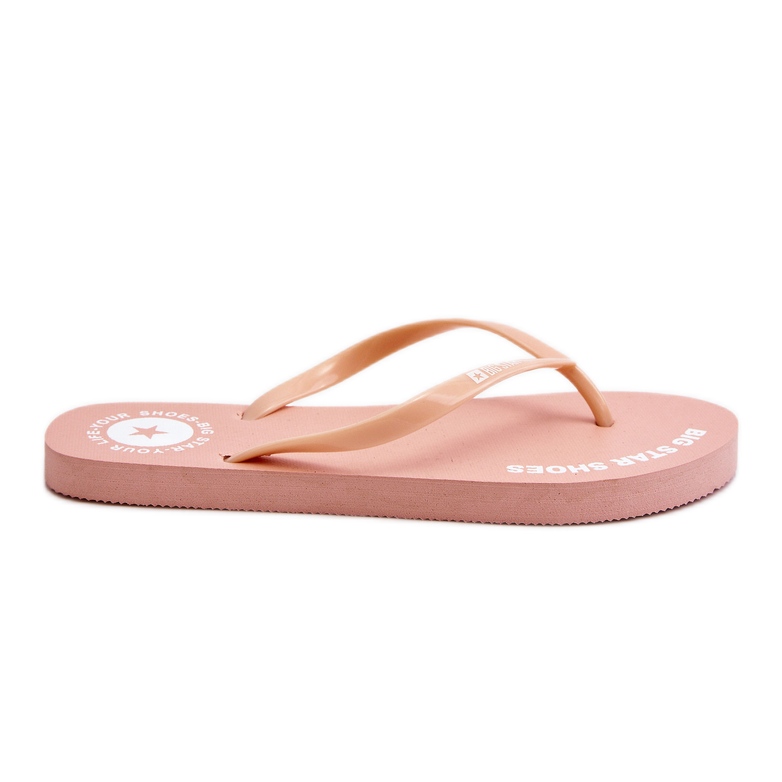 Tongs confortables Big Star LL274802 Nude rose