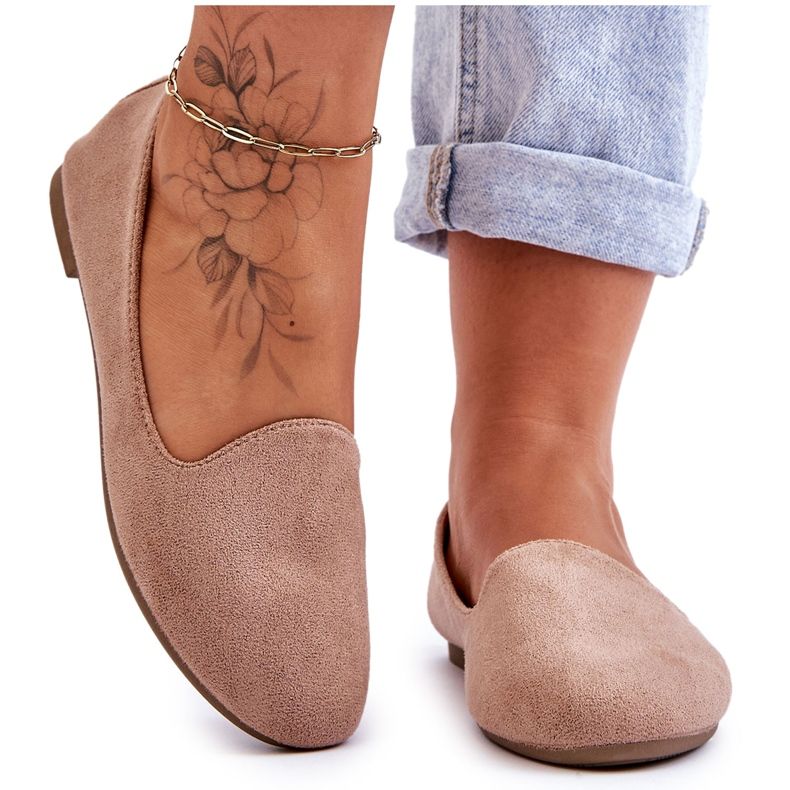 BM Ballerines Nash Classiques en Daim Beige