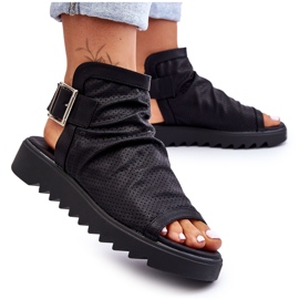 BM Adonis Sandales Bottines Femme Noir