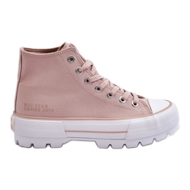 Baskets Hautes Plateforme Textile Big Star LL274157 Nude rose Baskets Hautes Plateforme Textile Big Star LL274157 Nude rose
