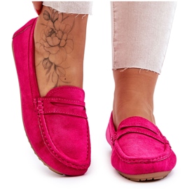 FC3 Mocassins Classiques en Daim pour Femme Fuchsia Ivana rose