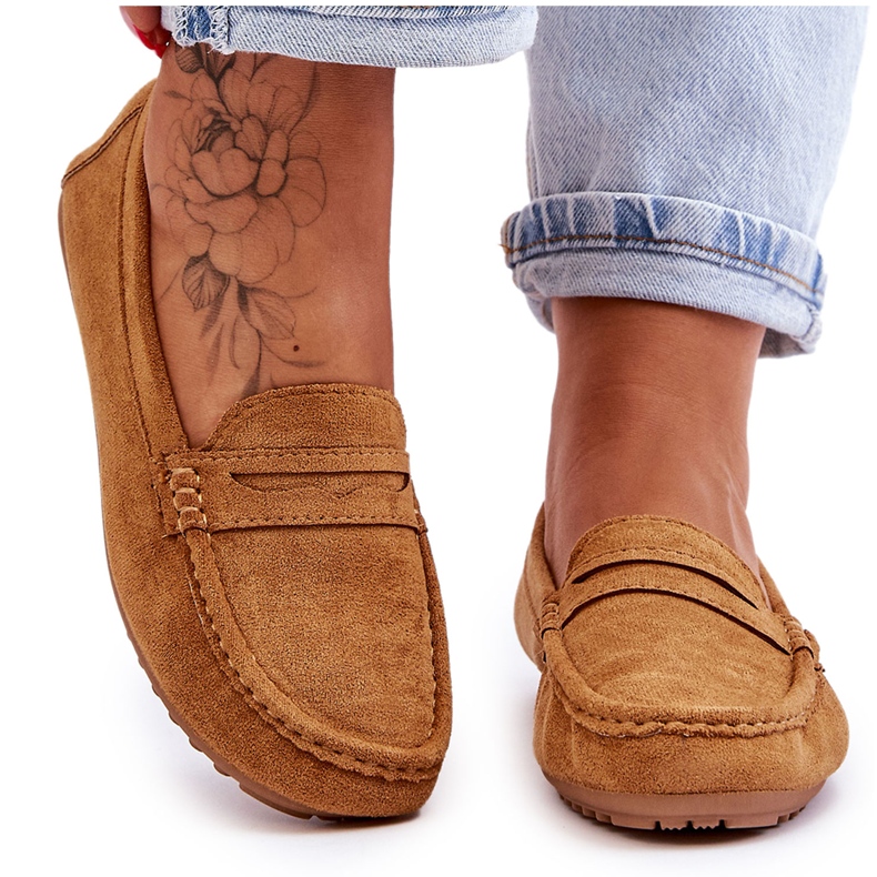 FC3 Mocassins Ivana Classic en daim camel pour femmes brun