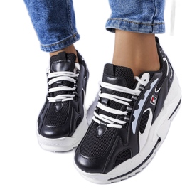 Baskets compensées noires Germain le noir
