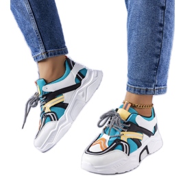 Baskets femme Delois bleues blanc