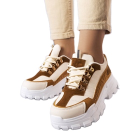 Baskets chunky marron Éléonore brun
