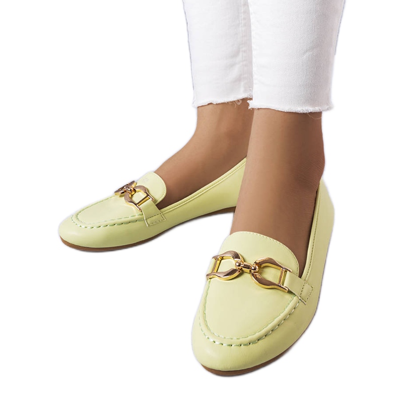 Mocassins boucle vert Sauvé