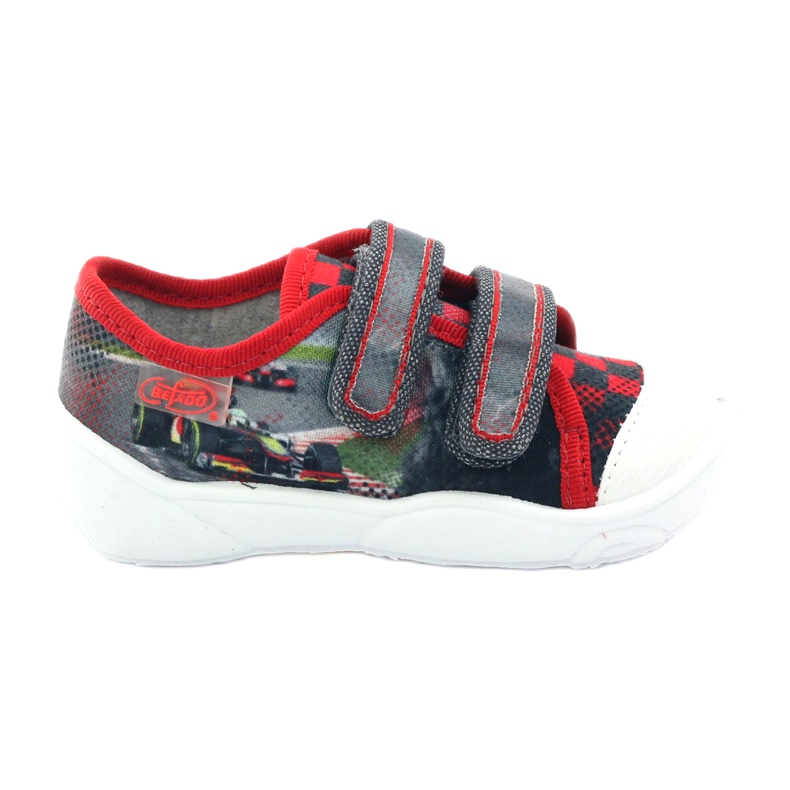 Chaussures enfants Befado, baskets, pantoufles 907p093 rouge gris
