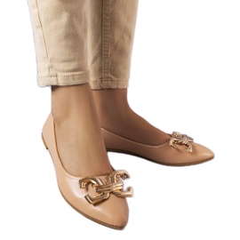 Ballerines beige foncé avec ornement Vallée