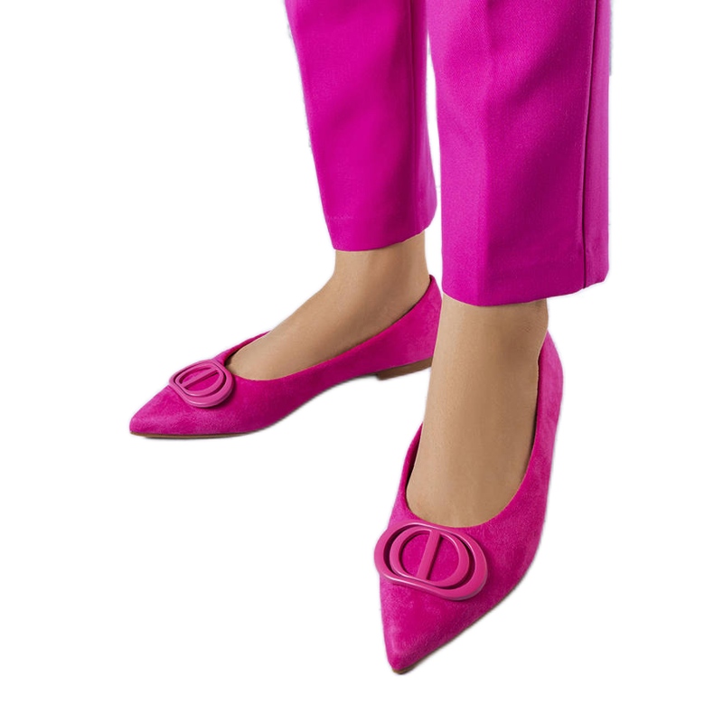 Ballerines roses en éco-suédine de Grignon