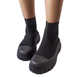 Baskets chaussettes noires Sealait le noir