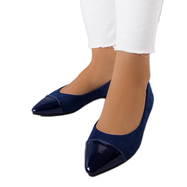 Ballerines vernies bleu marine de Thibault Ballerines vernies bleu marine de Thibault