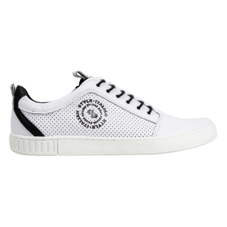 Polbut Chaussures décontractées en cuir pour hommes 2121P/2 blanc blanche Polbut Chaussures décontractées en cuir pour hommes 2121P/2 blanc blanche