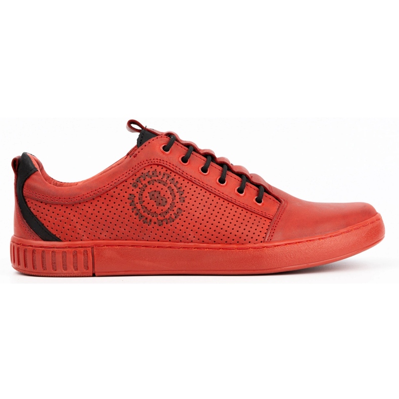 Polbut Chaussures décontractées en cuir pour hommes 2121P/2 rouge