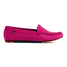 Mocassins confortables en daim rose Shelovet