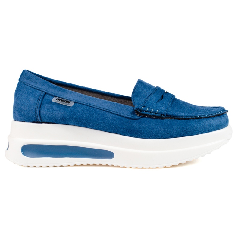 Mocassins femme semelle épaisse Shelovet bleu Mocassins femme semelle épaisse Shelovet bleu