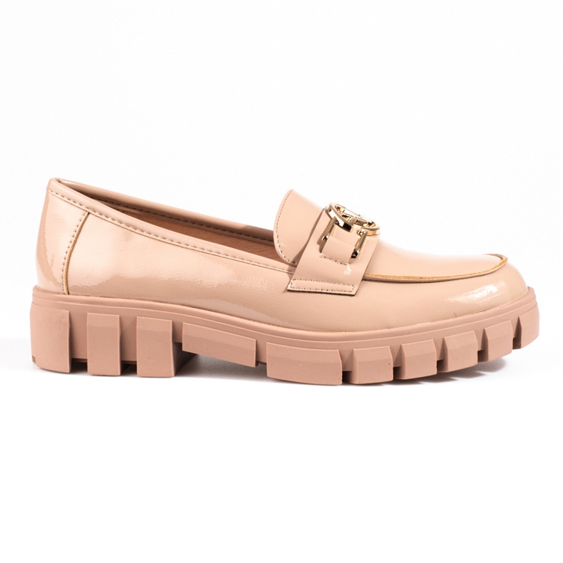 Mocassins plateforme laqués femme Vinceza beige Mocassins plateforme laqués femme Vinceza beige