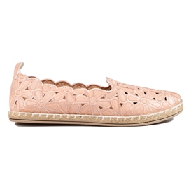 W. Potocki Ballerines femme ajourées Potocki beige