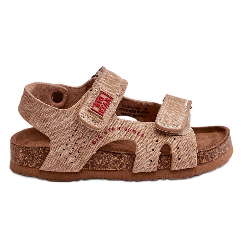 Sandales Légères Velcro Enfant Big Star LL374140 Beige brun