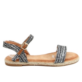 PA1 Seiko Sandales espadrilles noires le noir argent PA1 Seiko Sandales espadrilles noires le noir argent